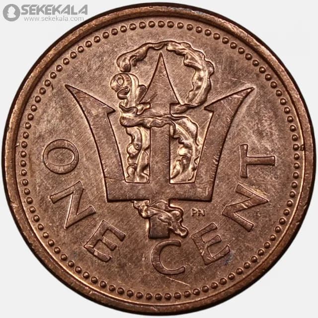 سکه 1 سنت کمیاب باربادوس 2002