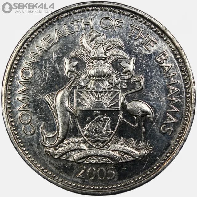 سکه 25 سنت کمیاب باهاما 2005 — تصویر ۲