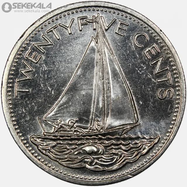 سکه 25 سنت کمیاب باهاما 2005