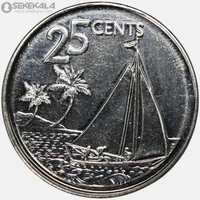 سکه 25 سنت کمیاب باهاما 2015
