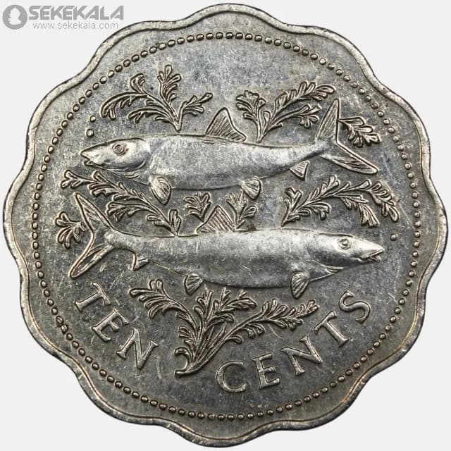 سکه 10 سنت کمیاب باهاما 1998