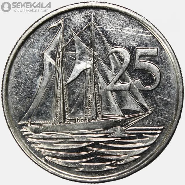 سکه 25 سنت کمیاب جزایر کایمن 1999(ملکه الیزابت)