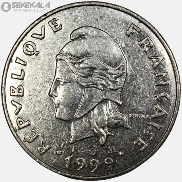 سکه 20 فرانک پولینزی 1995 – 1999 (مستعمرات فرانسه) — تصویر ۲