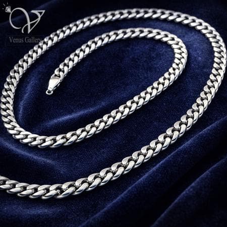 زنجیر نقره مردانه مدل کارتیر کد 7529 — تصویر ۲