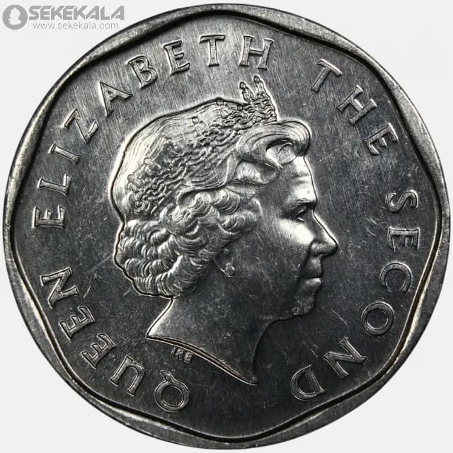 سکه 5 سنت کمیاب کارائیب شرقی 2002(ملکه الیزابت) — تصویر ۲