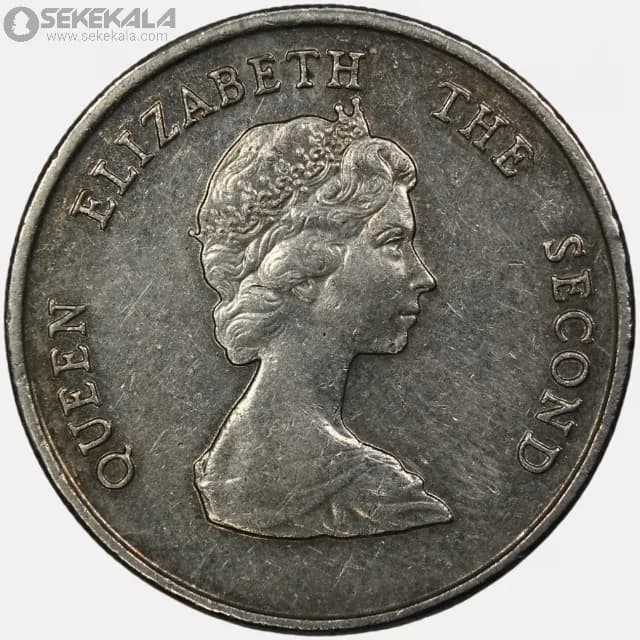 سکه 25 سنت کمیاب کارائیب شرقی 2000(ملکه الیزابت) — تصویر ۲