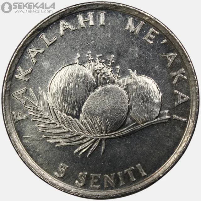 سکه 5 سنیتی کمیاب تونگا 1996 — تصویر ۲