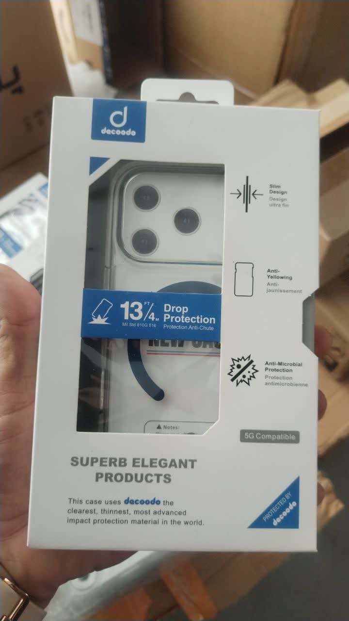 قاب شفاف ساده دکودو سازگار با Iphone 17 pro آیفون 17 پرو