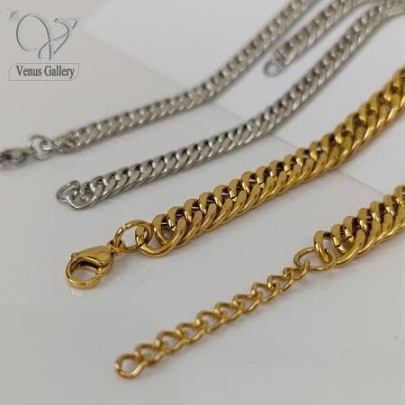 زنجیر کارتیر مردانه استیل و رنگ ثابت کد 4563