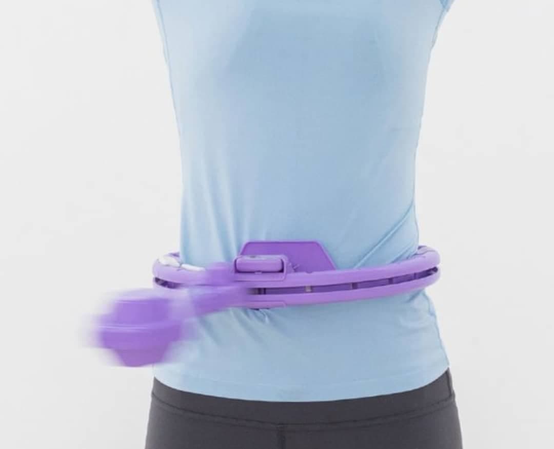 حلقه لاغری و ورزشی هولاهوپ هوشمند دور کمر وزنه دار Smart waist sports ring — تصویر ۵