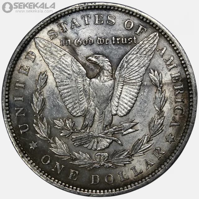 سکه 1 دلار نقره آمریکا 1896 (مورگان – morgan) — تصویر ۲