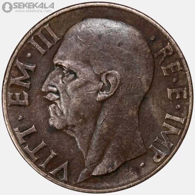 سکه 10 سنتسیمی ایتالیا 1939 (ویکتور امانوئل سوم) — تصویر ۲