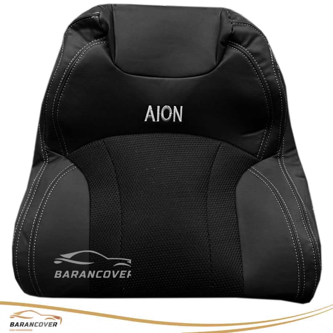 روکش صندلی آیون برقی (Aion V Plus) چرم وسط پارچه رنگ مشکی