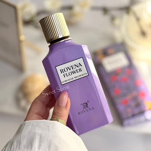 عطر ادکلن گوچی فلورا گورجس مگنولیا(بنفش) زنانه روونا | Gucci Flora Gorgeous Magnolia (Rovena Flower Gorgeous Magnolia) حجم 100 میل(شرکتی) — تصویر ۲