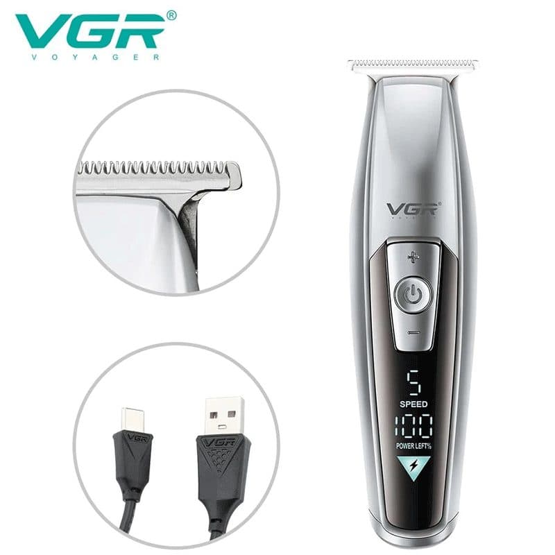 ماشین اصلاح و خط زن شارژی وی جی آر VGR V-970 — تصویر ۴