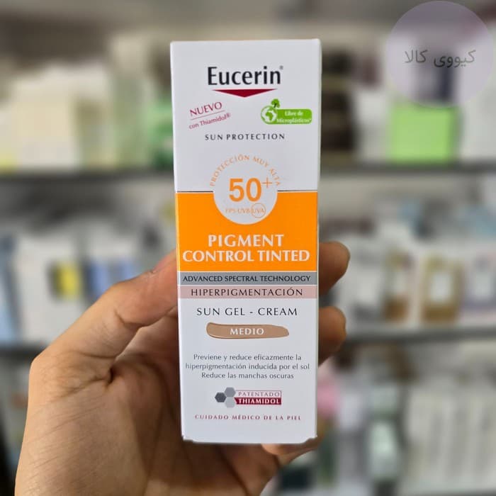 ژل کرم ضد آفتاب رنگ مدیوم اوسرین Eucerin پیگمنت کنترل — تصویر ۲