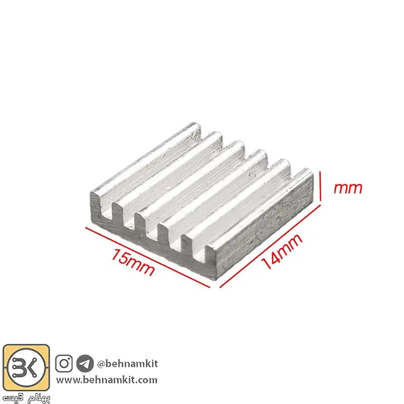 هیت سینک تخت 14*15 ميليمتر ارتفاع 5 ميليمتر — تصویر ۲