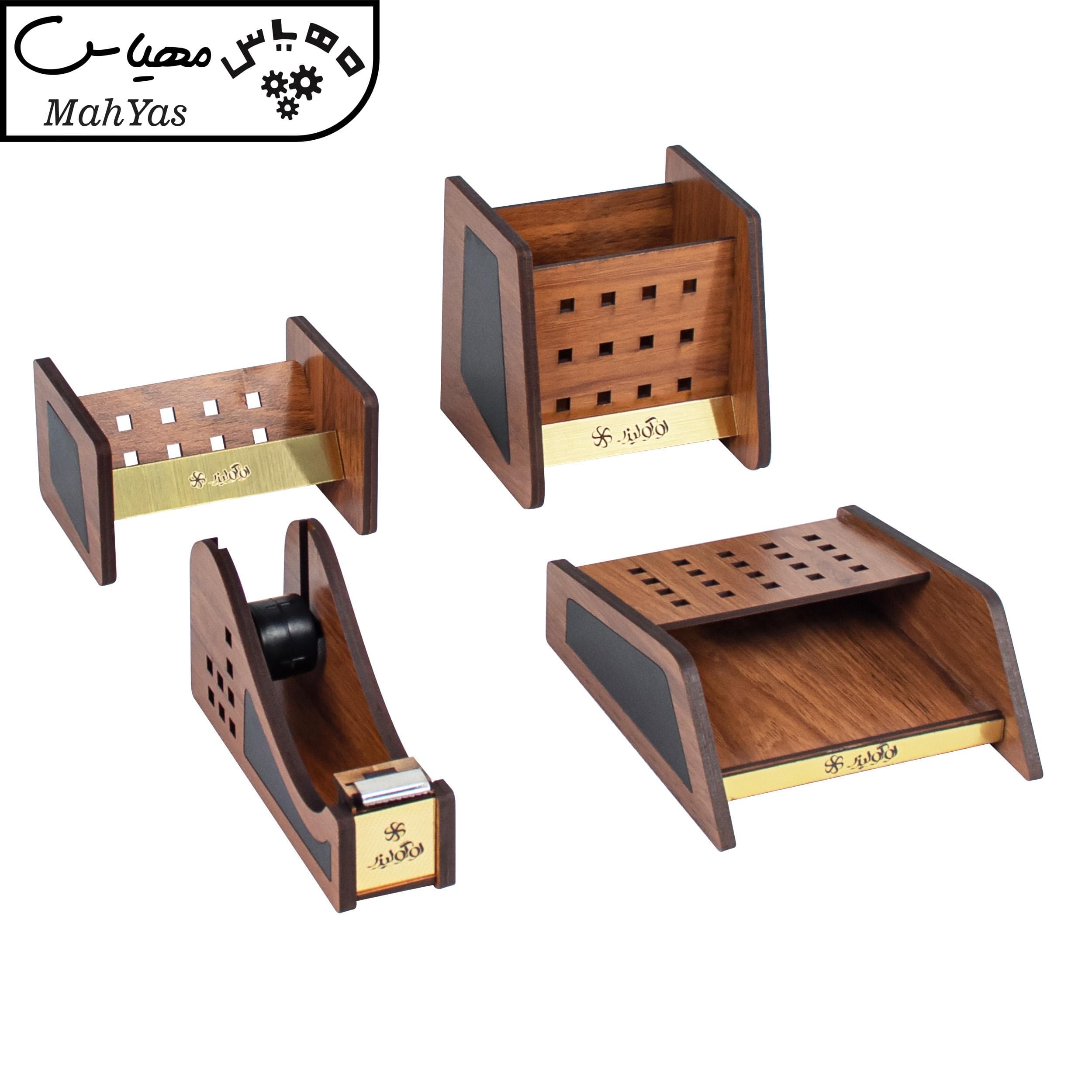 ست لوازم اداری رومیزی لوگولیزر مدل Amazon مجموعه 4 عددی