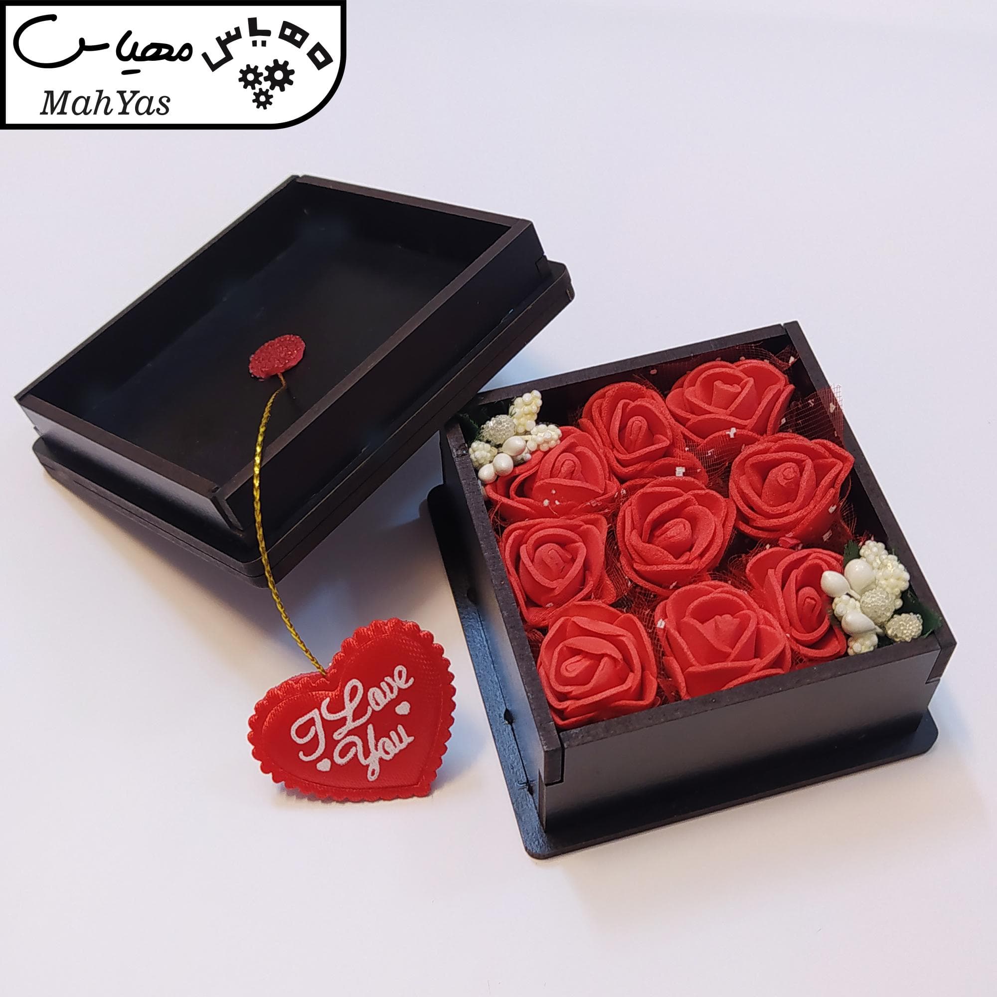 جعبه گل مصنوعی مدل عشق — تصویر ۶