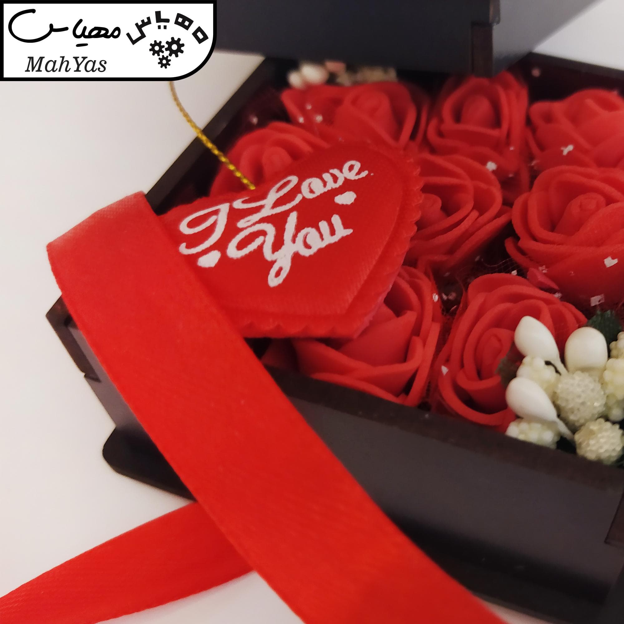 جعبه گل مصنوعی مدل عشق — تصویر ۴