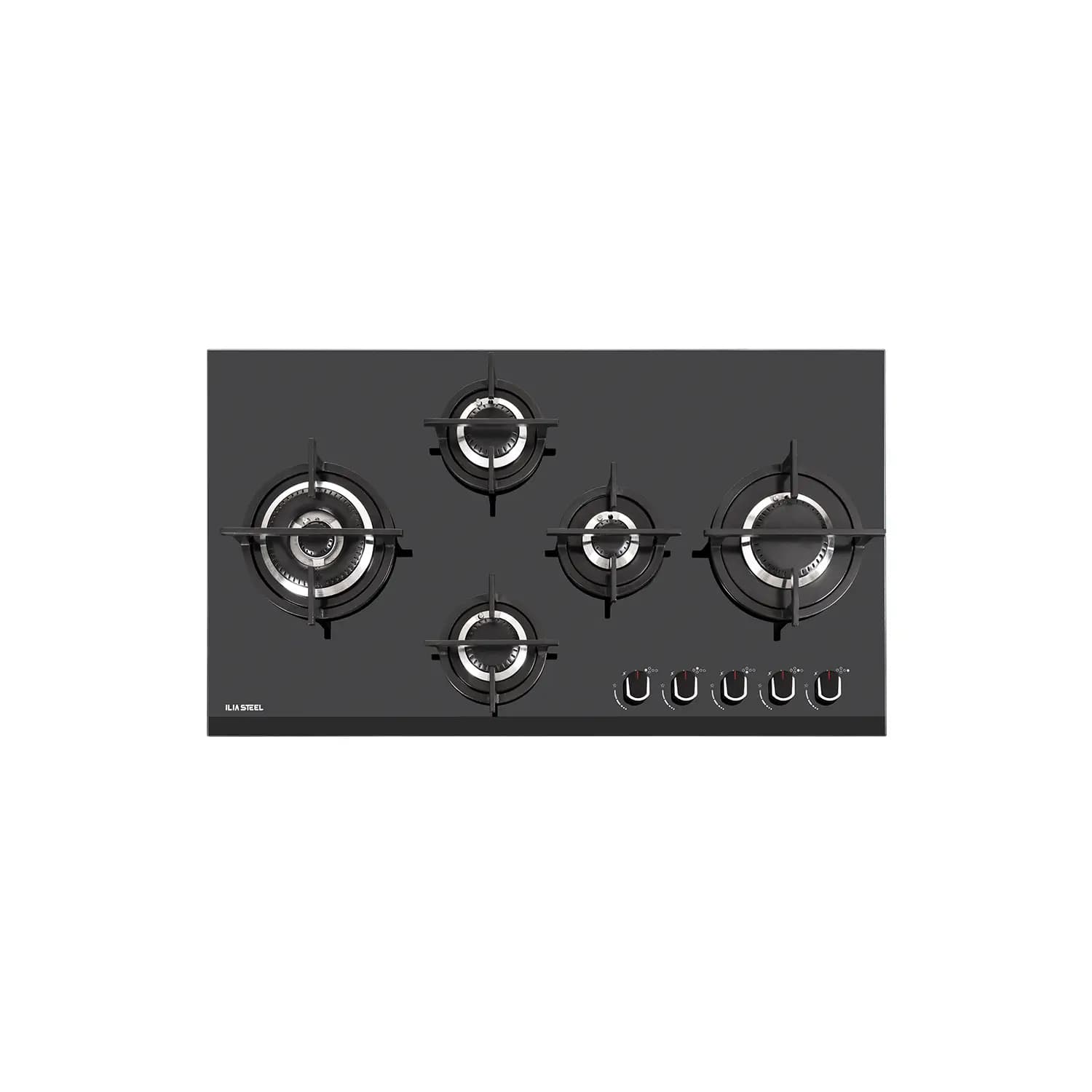 اجاق گاز رومیزی ایلیااستیل مدل G 531 (شیشه مشکی ۵ شعله)