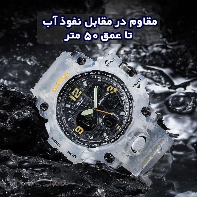 ساعت مچی اسکمی طرح جی شاک دو زمانه G-Shock — تصویر ۳