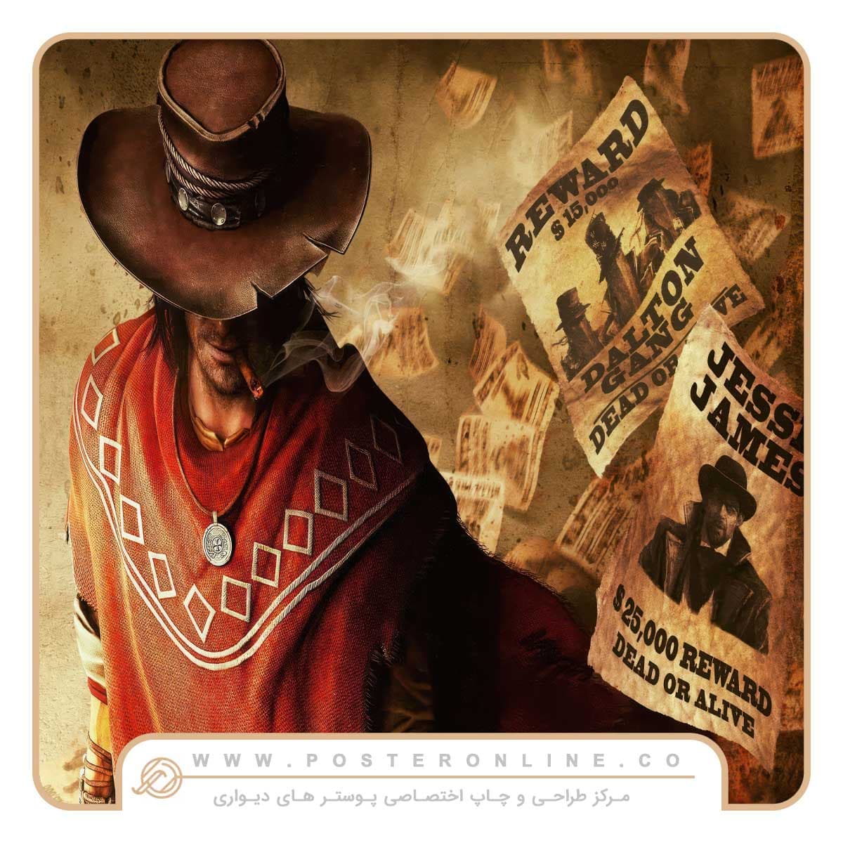 پوستر دیواری اتاق گیم طرح بازی Call of Juarez کد mt-85054