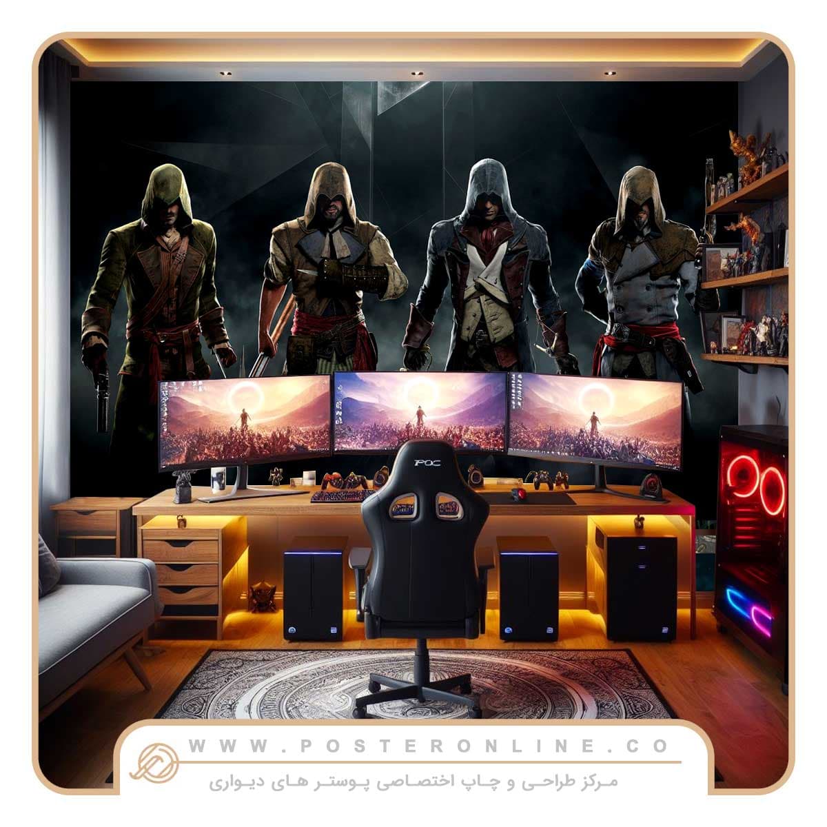 پوستر دیواری گیمینگ بازی Assassin’s Creed Unity کد 1481