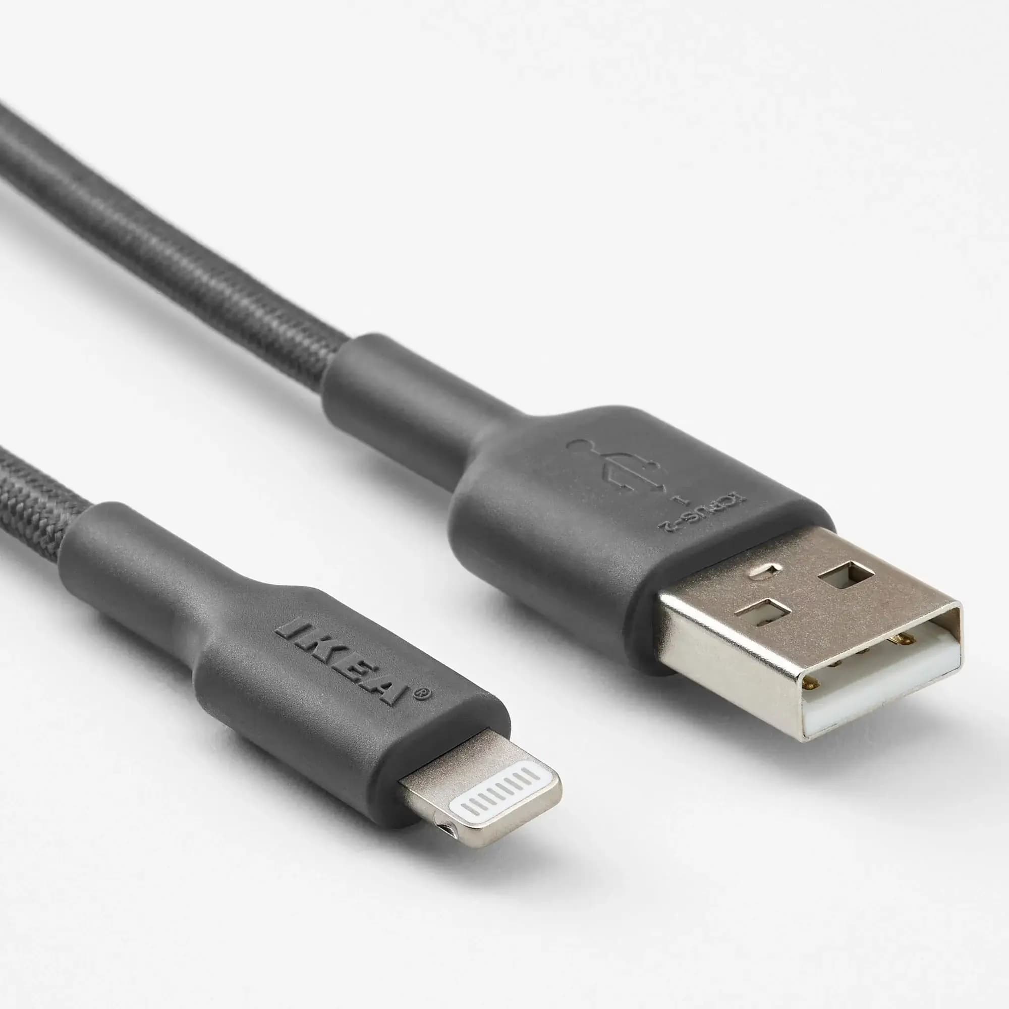 کابل usb-a به lightning ایکیا مدل LILLHULT
