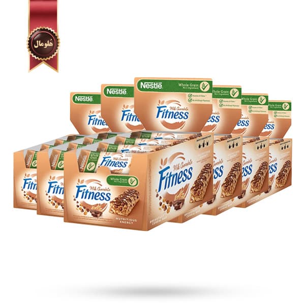 6 بسته شکلات غلات فیتنس نستله Nestle fitness مدل طعم شکلات شیری milk chocolate پک 16 تایی (اورجینال)