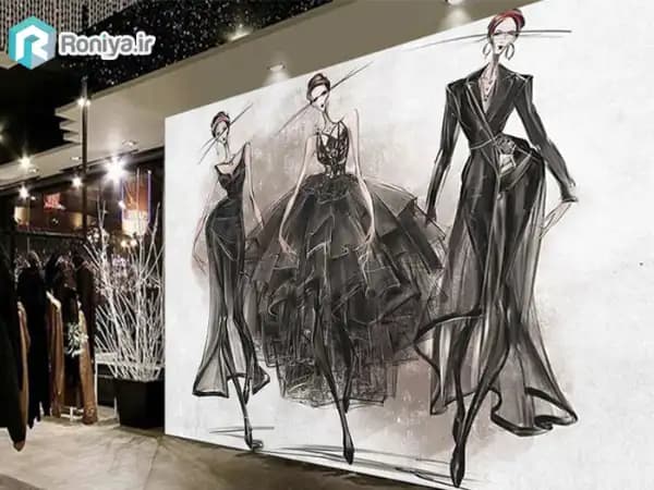 پوستر دیواری برای فروشگاه لباس زنانه