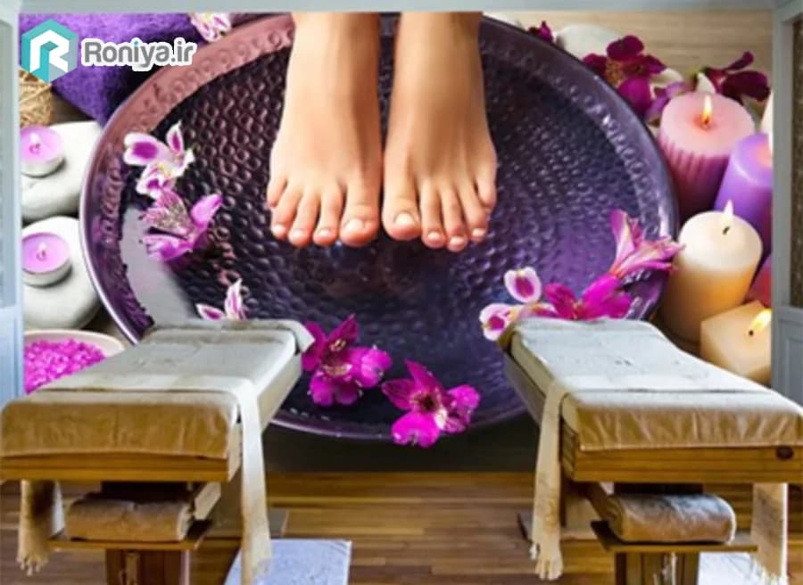 پوستر دیواری سه بعدی طرح ماساژ پا