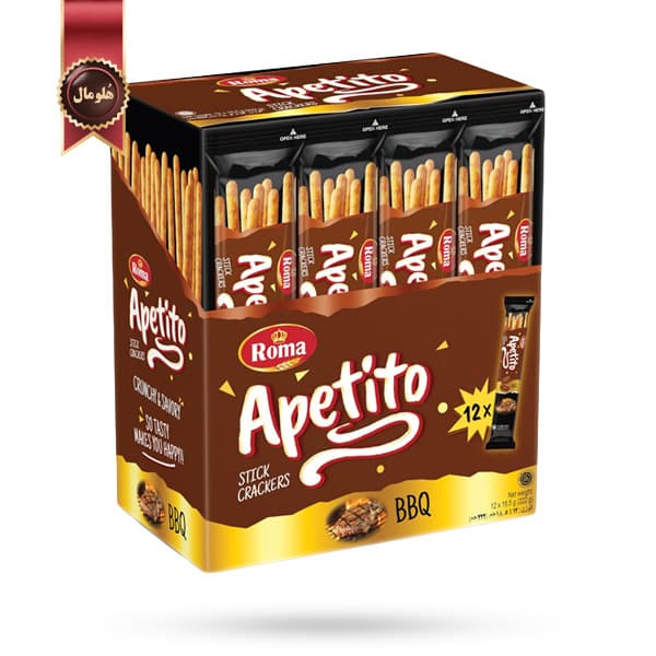 چوب شور آپتیتو روما Roma Apetito طعم باربیکیو BBQ پک 12 تایی (اورجینال)