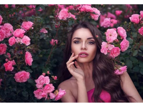 پوستر دیواری سه بعدی طرح گل و چهره — تصویر ۳