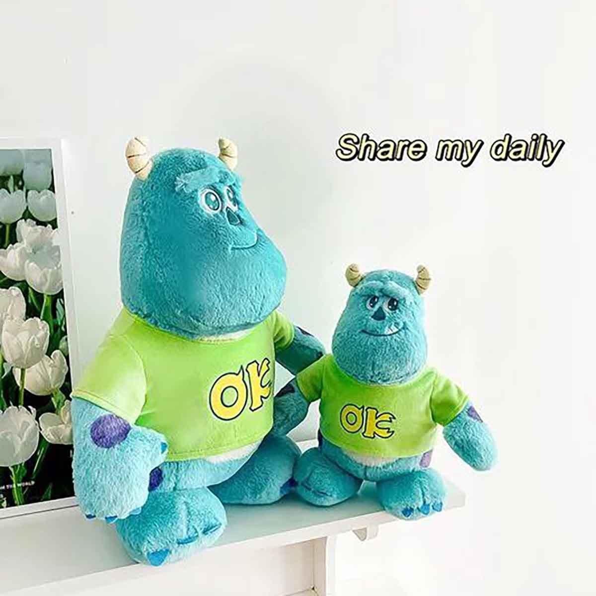 عروسک پولیشی سالیوان مدل Monster University Blue Hair Monster Doll Plush Toy Cute — تصویر ۴