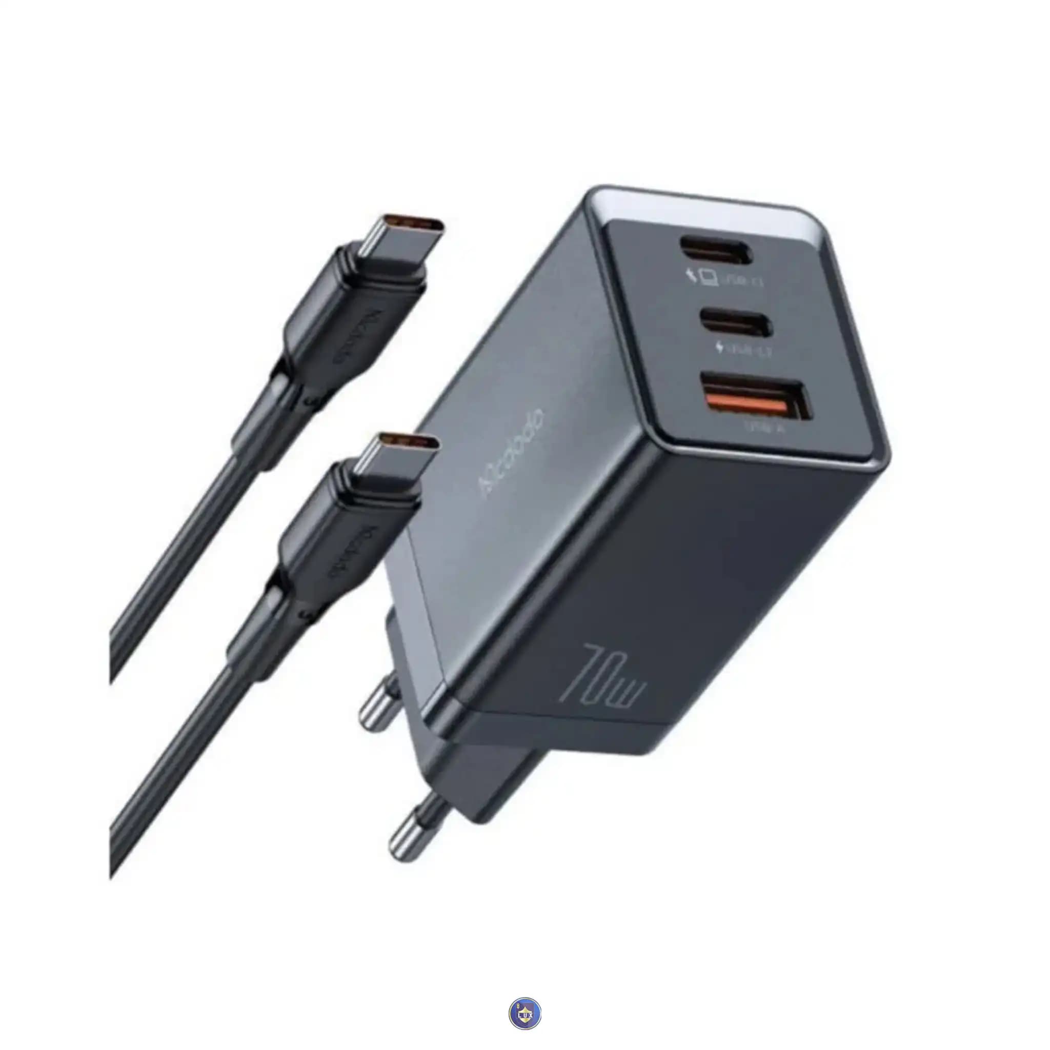 آداپتور 70 وات مک دودو مدل CH-1543 به همراه کابل USB-C — تصویر ۲