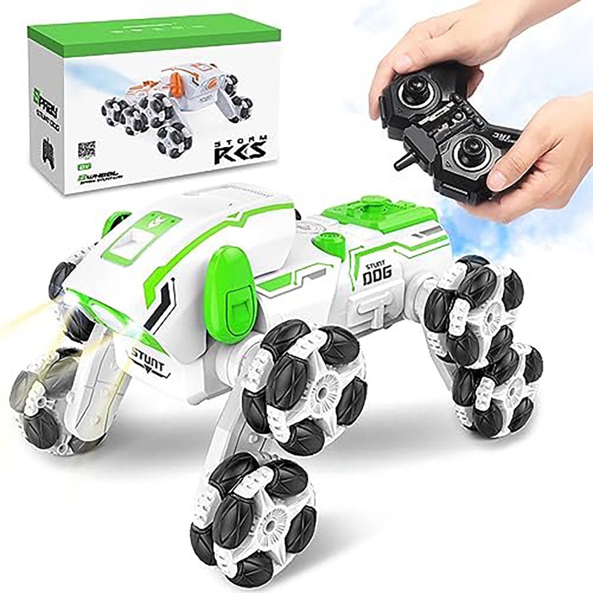 اسباب بازی ماشین کنترلی 8چرخ طرح سگ مدل TRIPLEFINE Dog RC-Car Remote-Control-Car