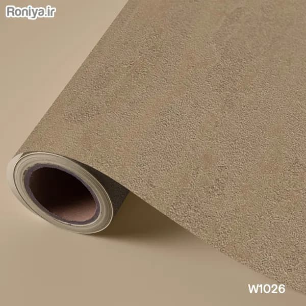 کاغذ دیواری طرح ساده نسکافه ای تیره W1026