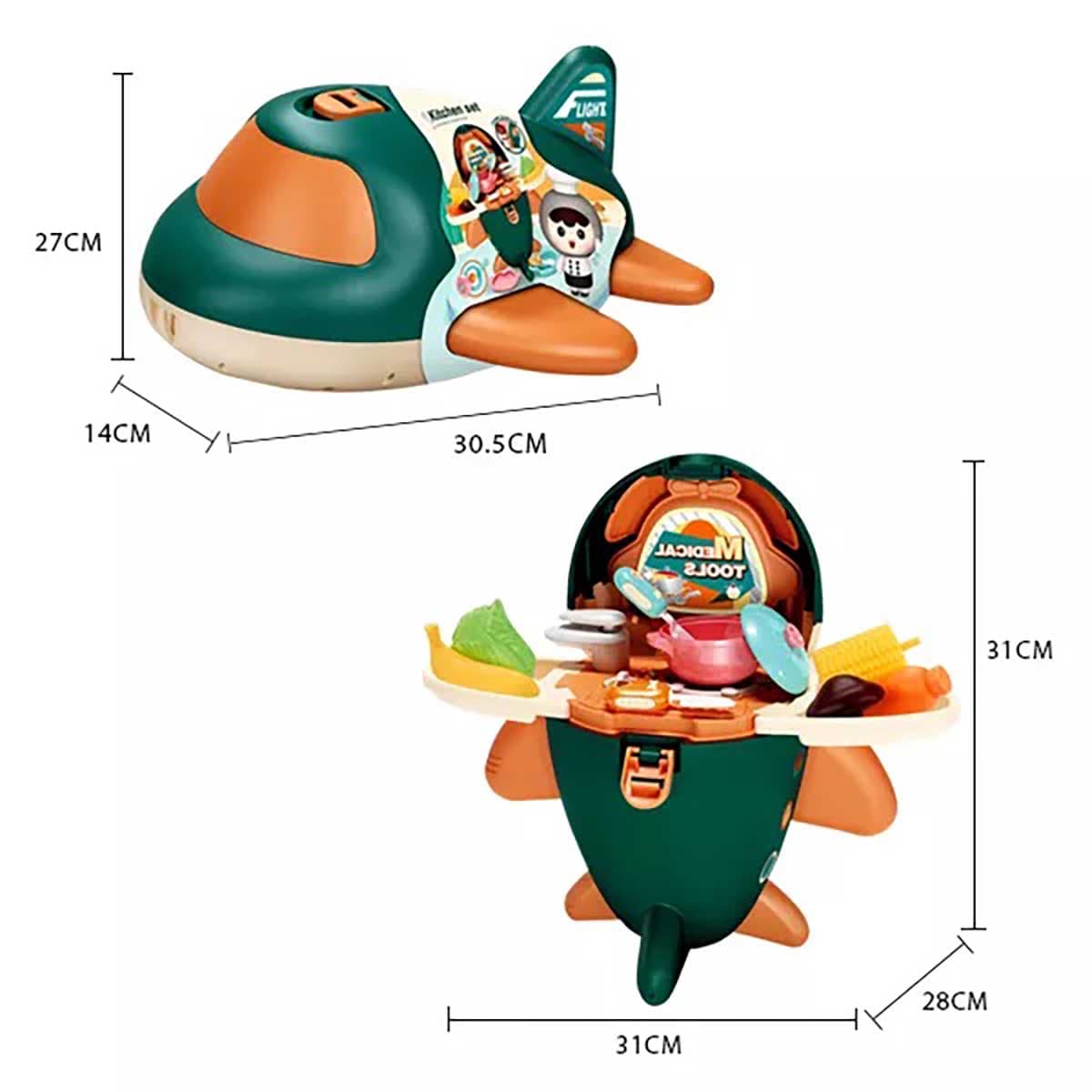 اسباب بازی ست آشپزخانه طرح هواپیما مدل Plane kitchen set toy — تصویر ۳