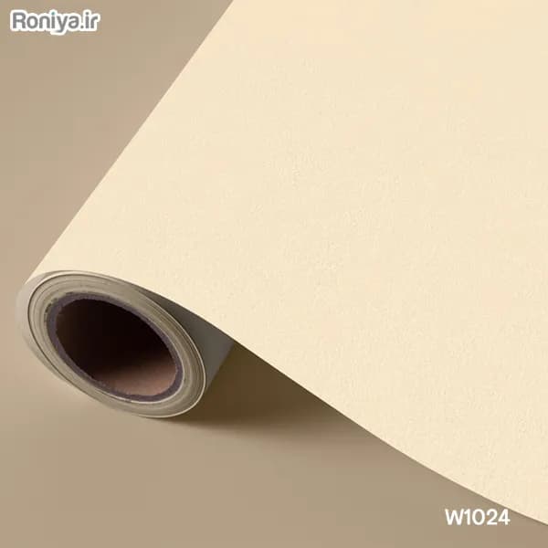 کاغذ دیواری سفید استخوانی ساده W1024