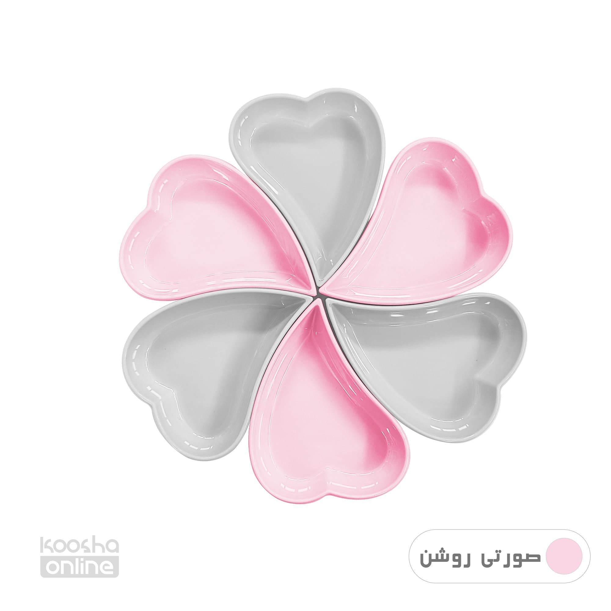 ظرف مزه چین رومانتیک 6عددی