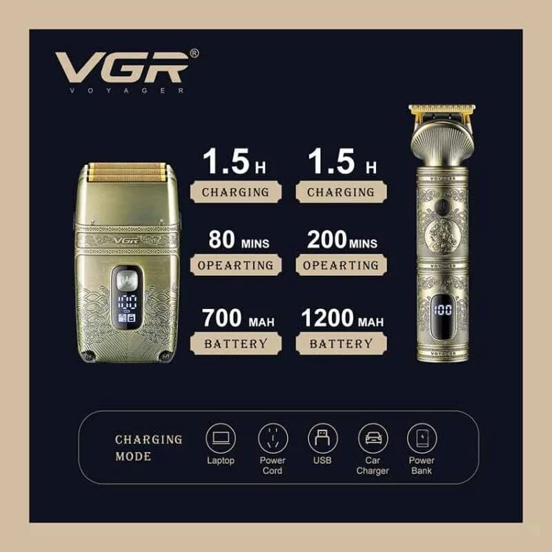 ست خط زن و شیور وی جی آر مدل V-649 — تصویر ۵
