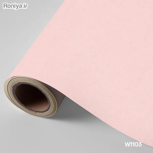 کاغذ دیواری ساده گلبهی خیلی روشن W1103