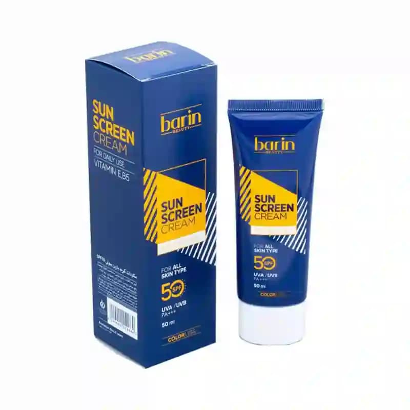 کرم ضد آفتاب بارین بیوتی SPF50 بی رنگ — تصویر ۳