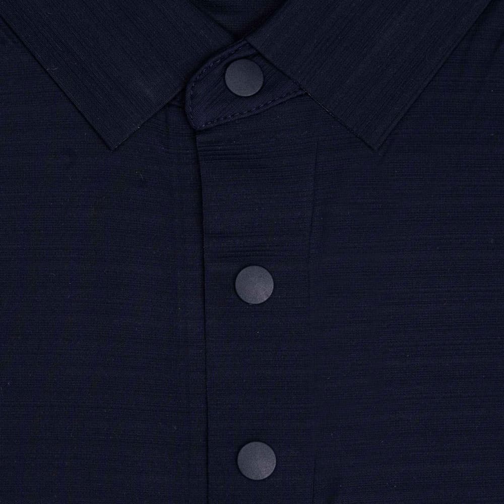 تي شرت سه دكمه PRADA TS09 سرمه اي — تصویر ۳