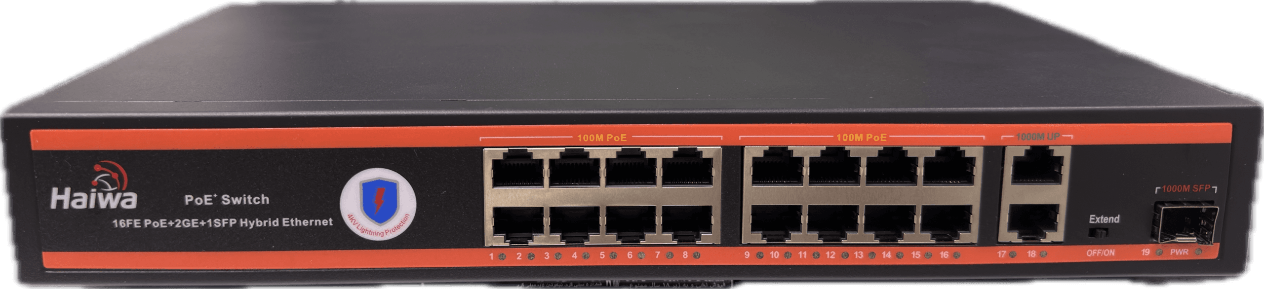 سوئیچ 16 پورت POE مدل SW-H1621G-300i برند Haiwa