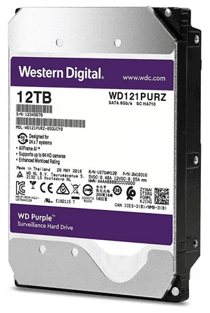 هارد دیسک اینترنال ظرفیت 12TB وسترن دیجیتال بنفش گارانتی اصلی