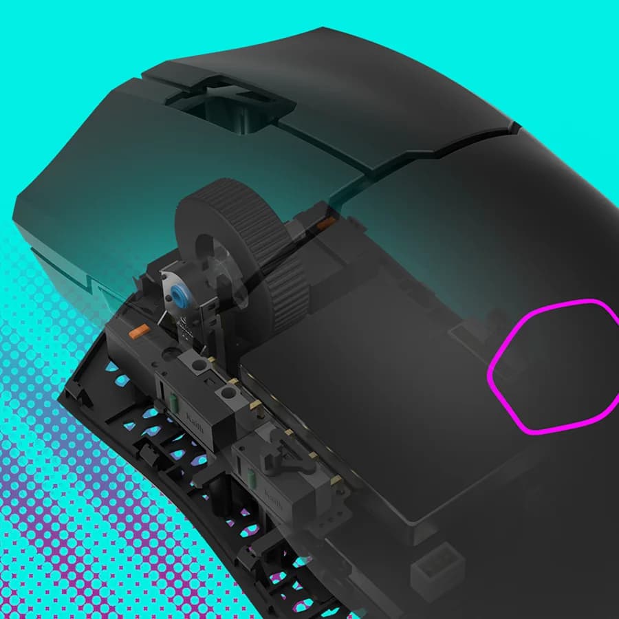 ماوس بی سیم گیمینگ کولر مستر مدل MM712 Black — تصویر ۴