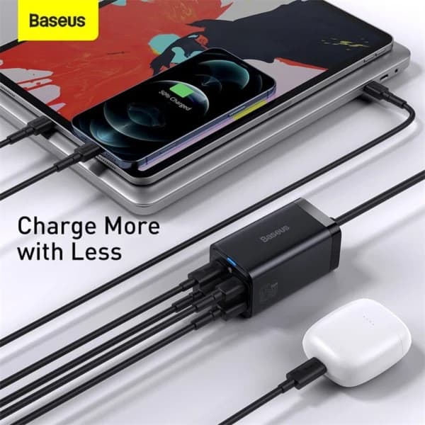 شارژر چهار پورت فست شارژ باسئوس مدل CCGP040101 با توان 65W — تصویر ۵