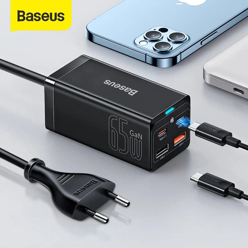 شارژر چهار پورت فست شارژ باسئوس مدل CCGP040101 با توان 65W — تصویر ۷